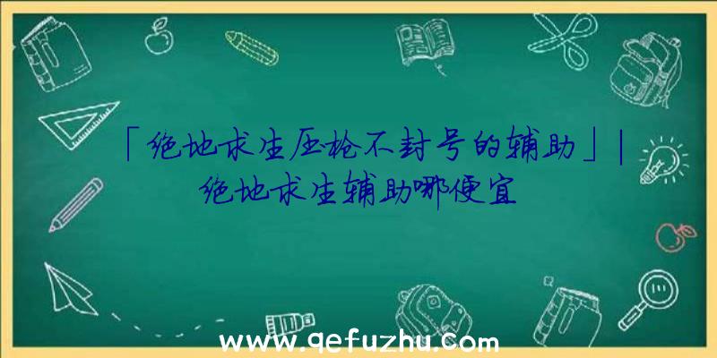 「绝地求生压枪不封号的辅助」|绝地求生辅助哪便宜